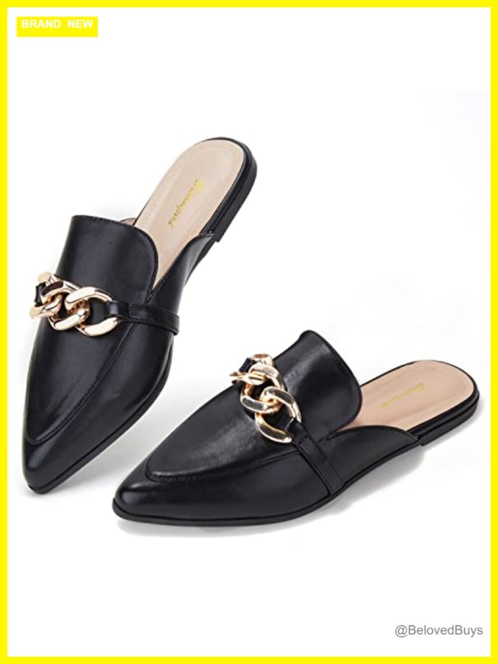 Suede & PU Mules for Women Pointed Toe Slip On Flats Loafers Comfort - Picture 1 of 6